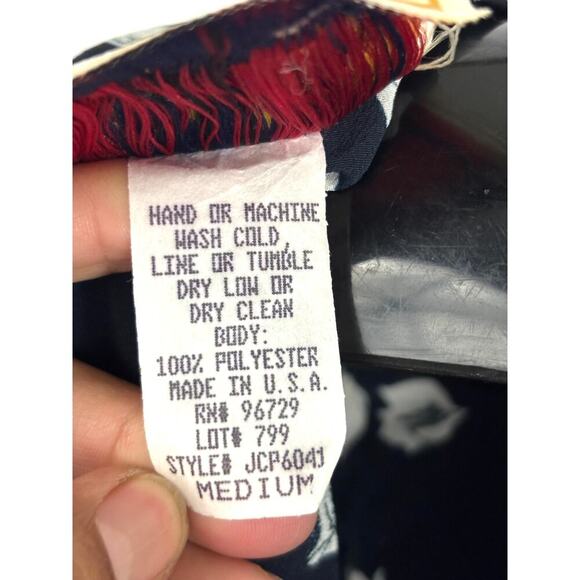 Vintage Black White Floral Slip Dress 90's Y2K Sleeveless Flowy Timeless Tickets - Picture 10 of 10